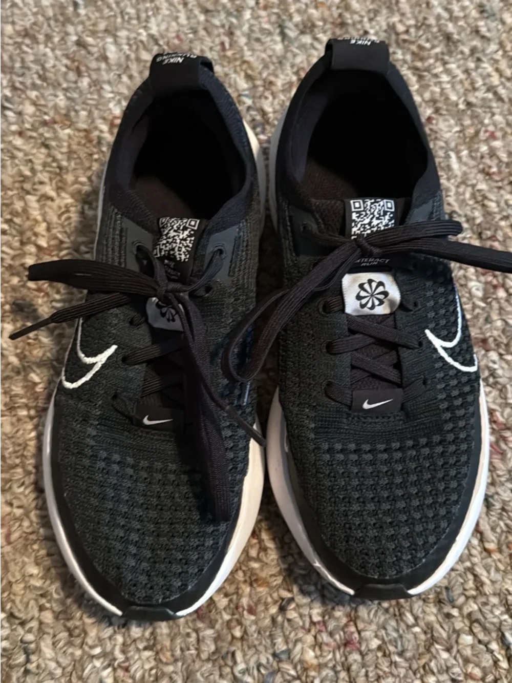 Nike Black Athletic Knit Running Sneakers